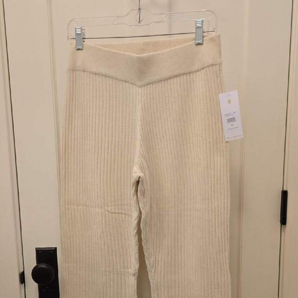 Spiritual Gangster Flare Wool Blend Knit Pants in Birch - Picture 4 of 8
